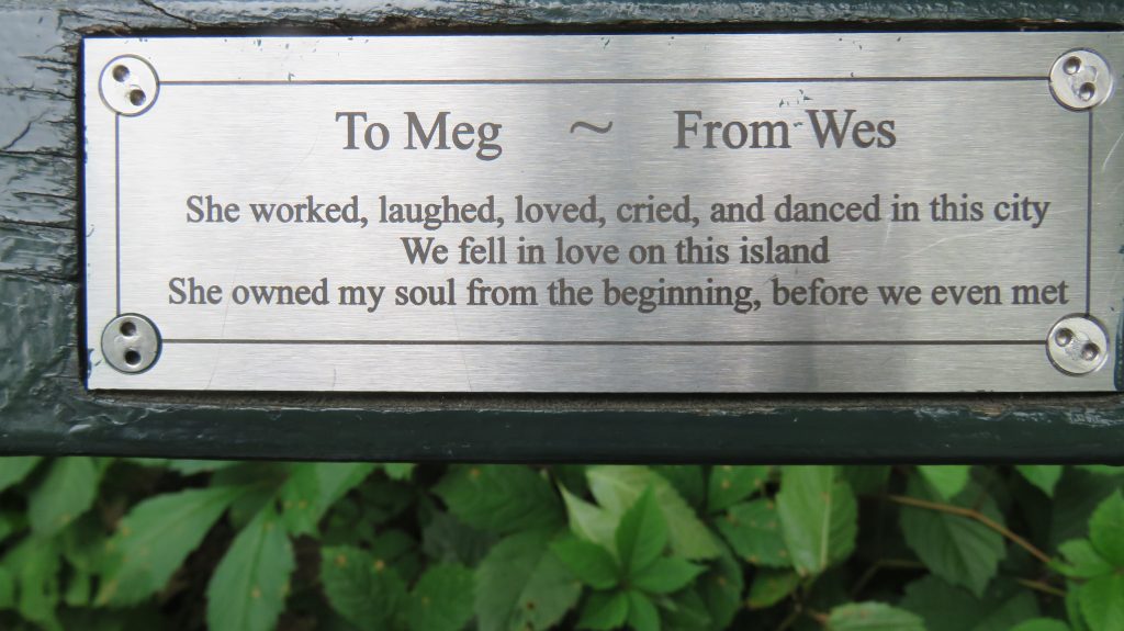 Banc in Central Park, New York. - Juillet 2016- Tirage privé.